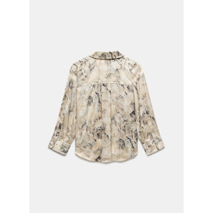 Mint Velvet Cream Snake Print Satin Shirt